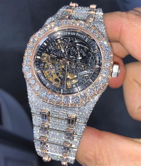 audemars piguet fully iced out replica|ap skeleton iced out price.